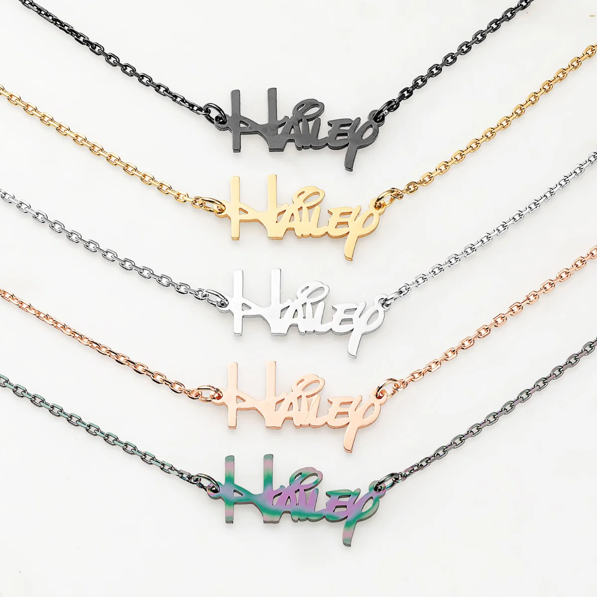 Stainless Steel Whimsical Name Necklace