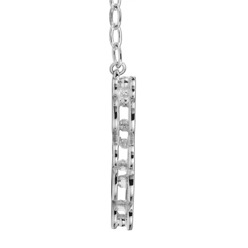 Personalized Sterling Silver Double Nameplate Beaded Necklace - Image 3