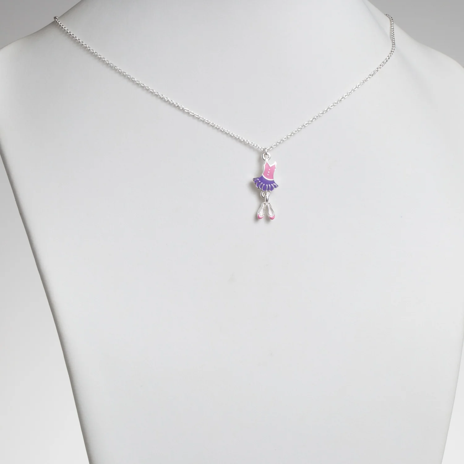 Sterling Silver Ballerina Necklace and Earrings Set - Image 4