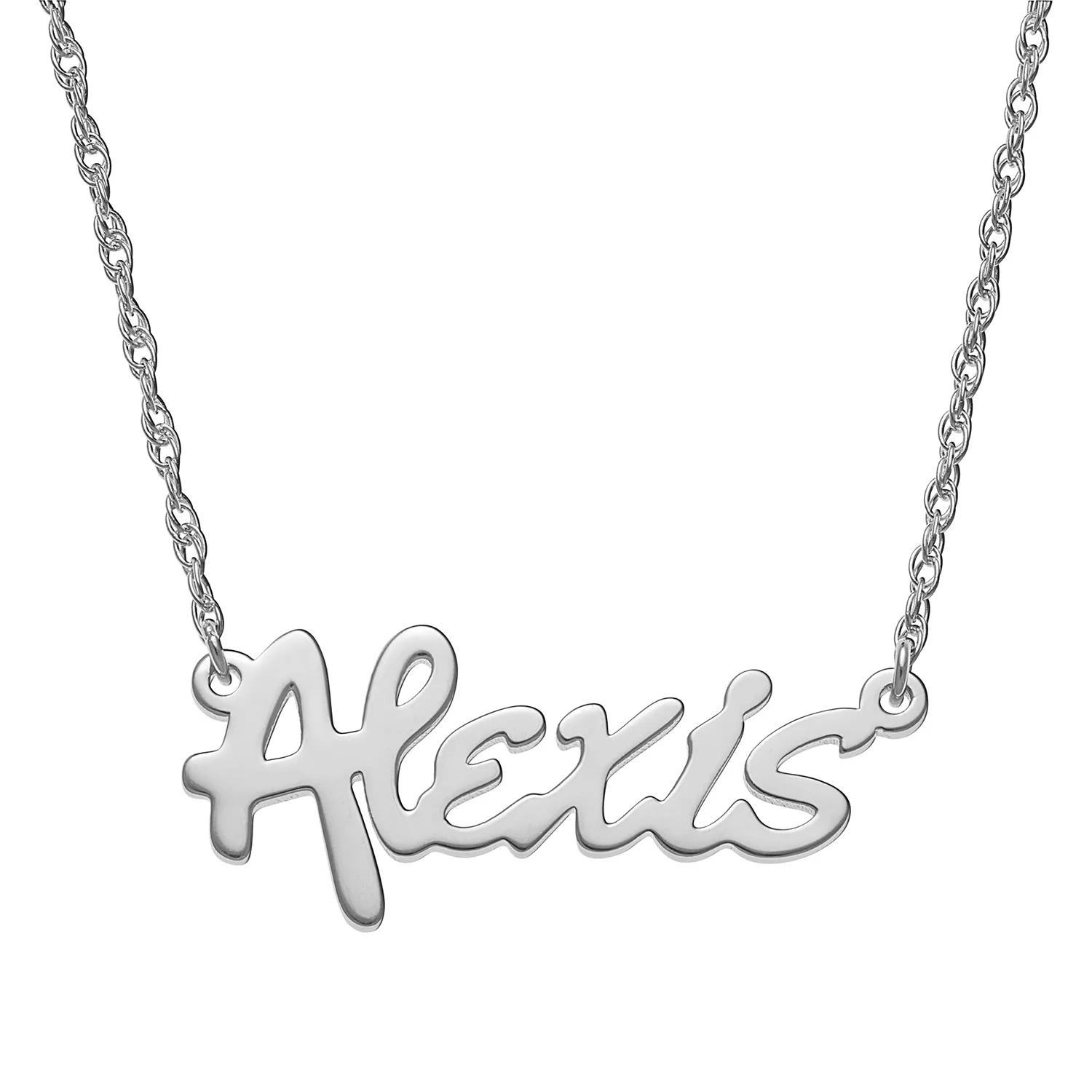Sterling Silver Bold Name Necklace