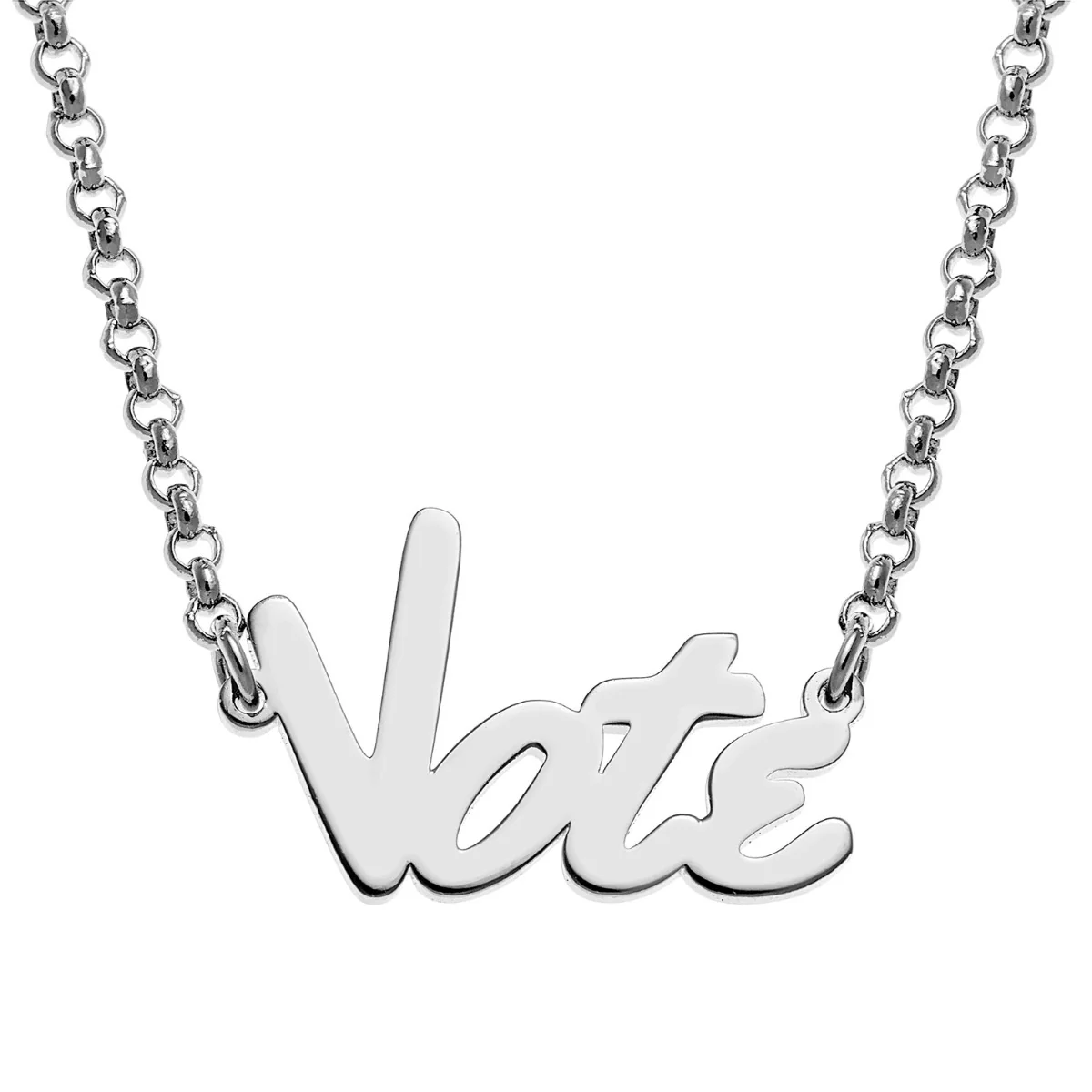 Sterling Silver Bold Name Necklace - Image 3