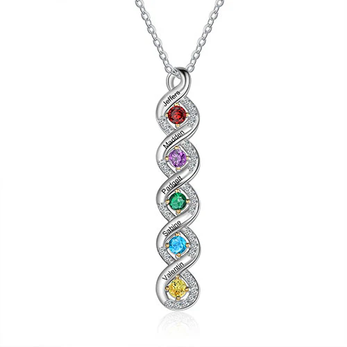 Sterling Silver Engraved Infinity with BS and CZ Accents Necklace