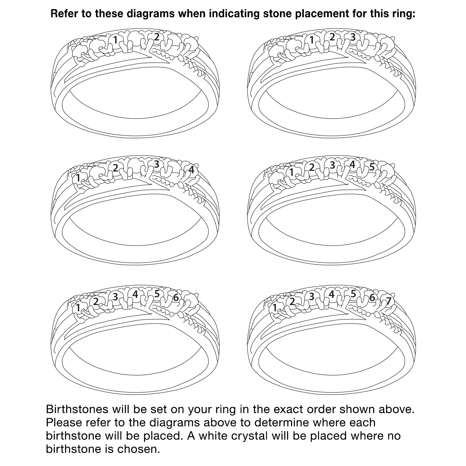 Sterling Silver Family Birthstone with Clear Crystal Crossover Ring - Image 4