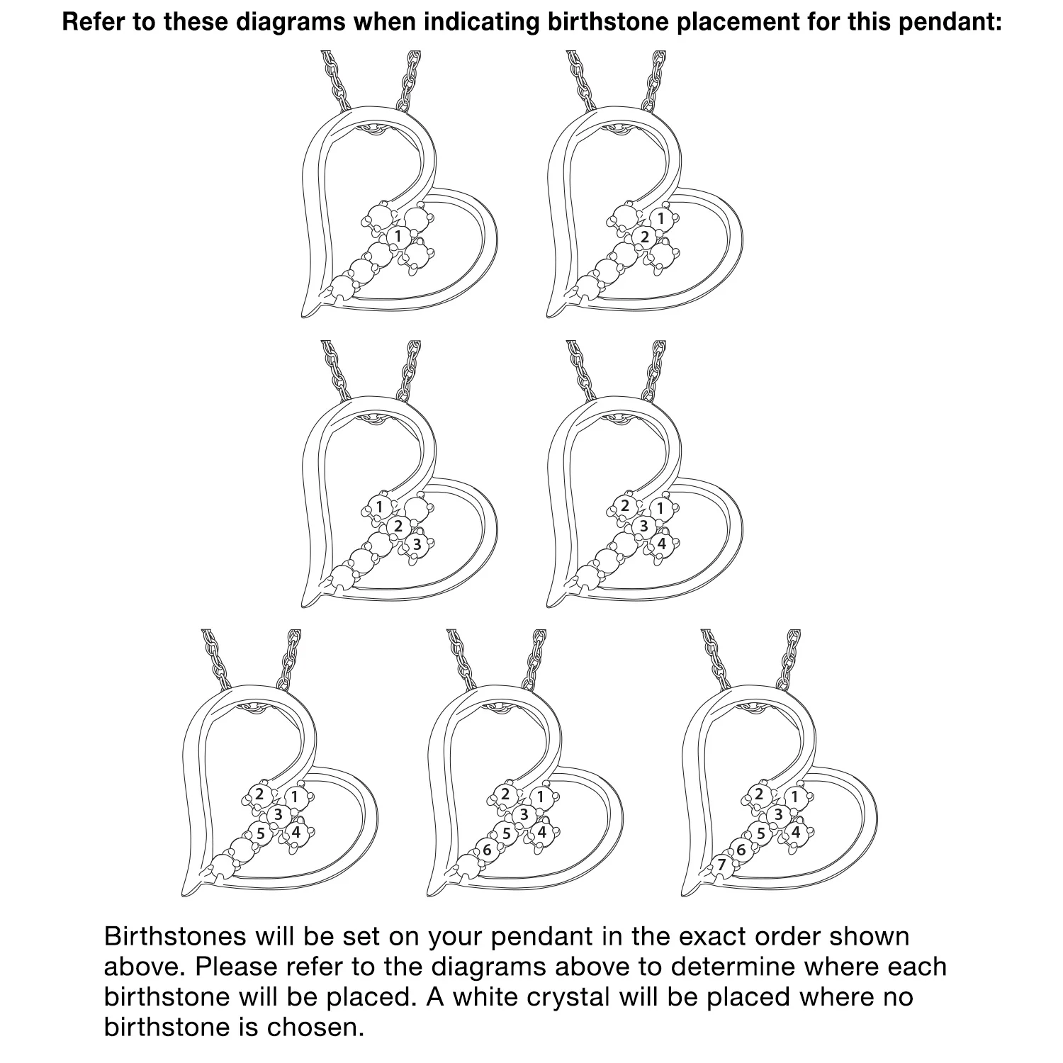 Sterling Silver Family Heart and Cross Birthstone Pendant - Image 4