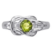 Sterling Silver Love Knot Birthstone Ring - Image 2