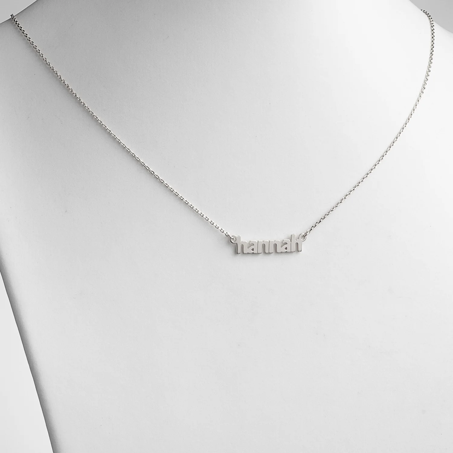 Sterling Silver Lowercase Name Necklace - Image 2