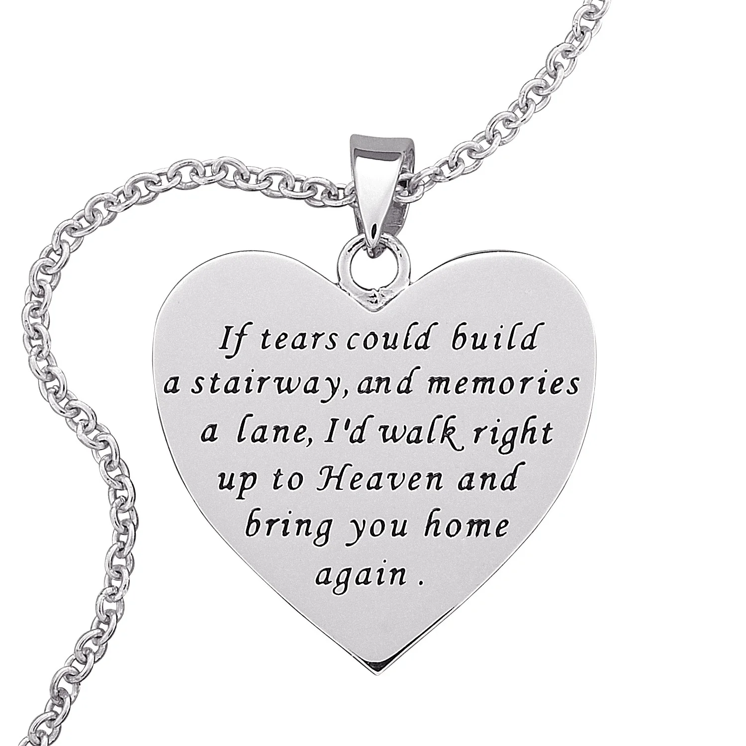 Sterling Silver Memorial Heart Pendant on 20in chain - Image 3
