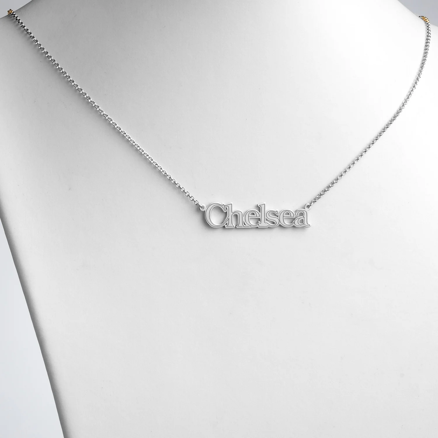 Sterling Silver Name with Outline Necklace - Image 2