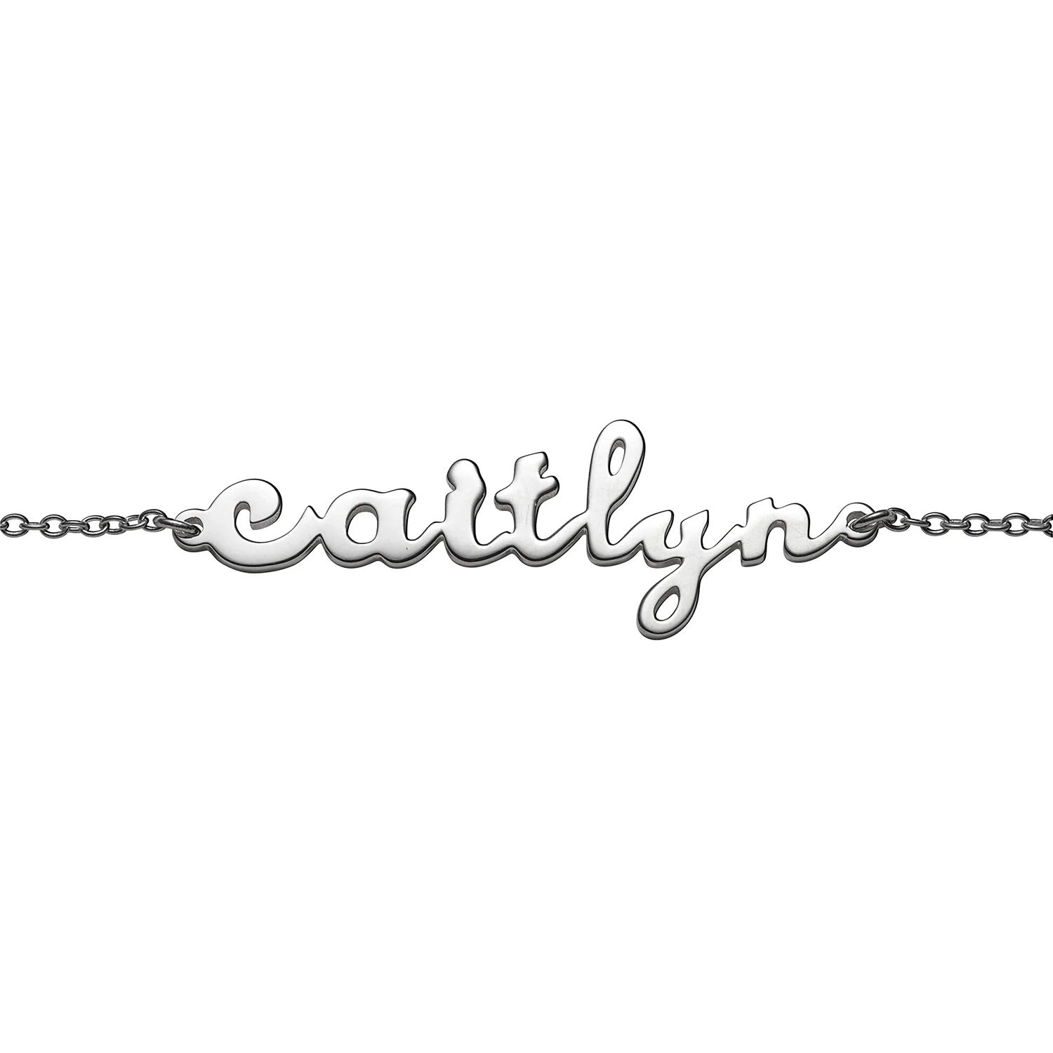 Sterling Silver Personalized Lowercase Script Name Anklet - Image 3
