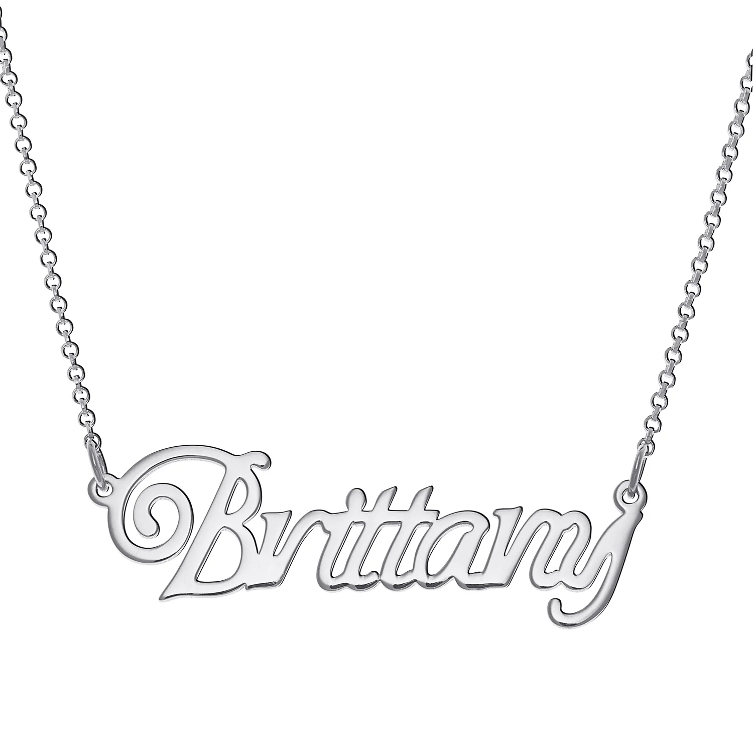 Sterling Silver Personalized Name Necklace