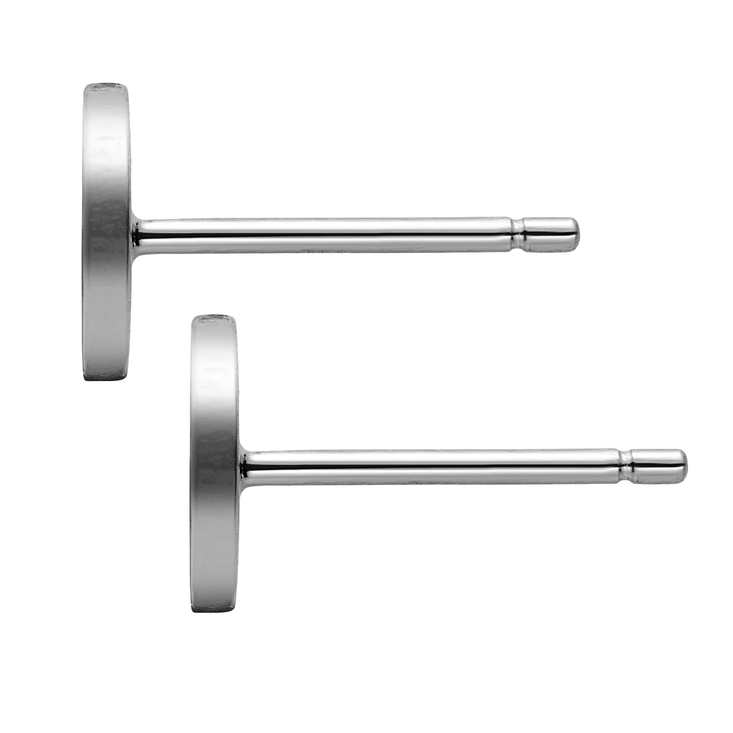 Sterling Silver Petite Engraved Initial Heart Earrings - Image 3