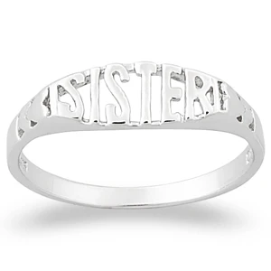 Sterling Silver SISTER Ring - Image 2