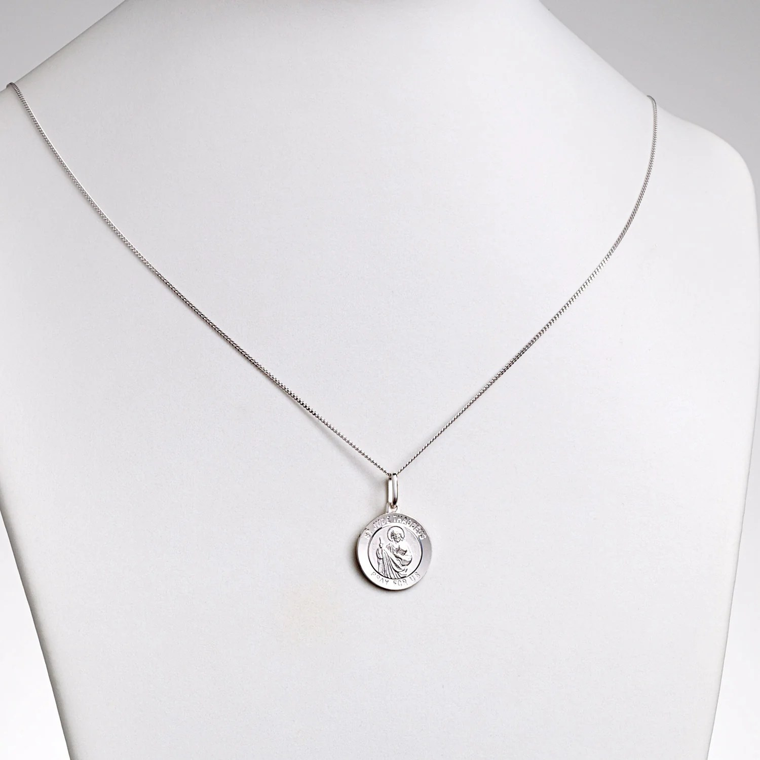 Sterling Silver St. Jude Personalized Medal Pendant - Image 3