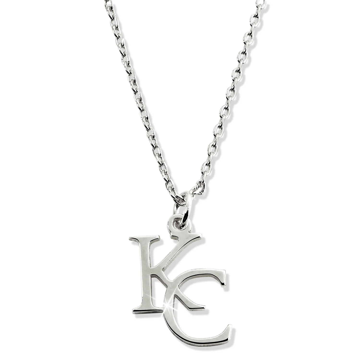 Sterling Silver Stacked Initials Necklace - Image 2