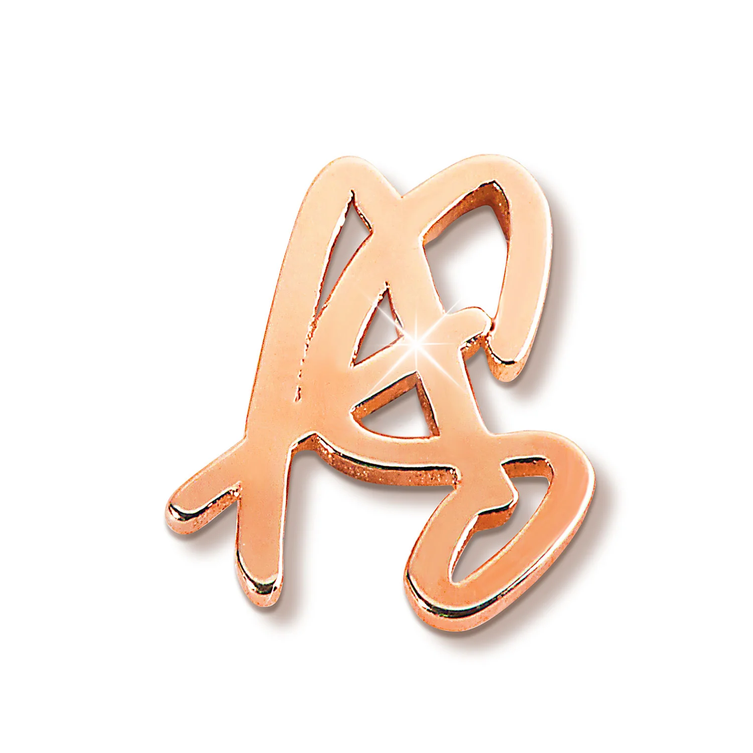 Sterling Silver Stacked Script Initials Earring - Image 4