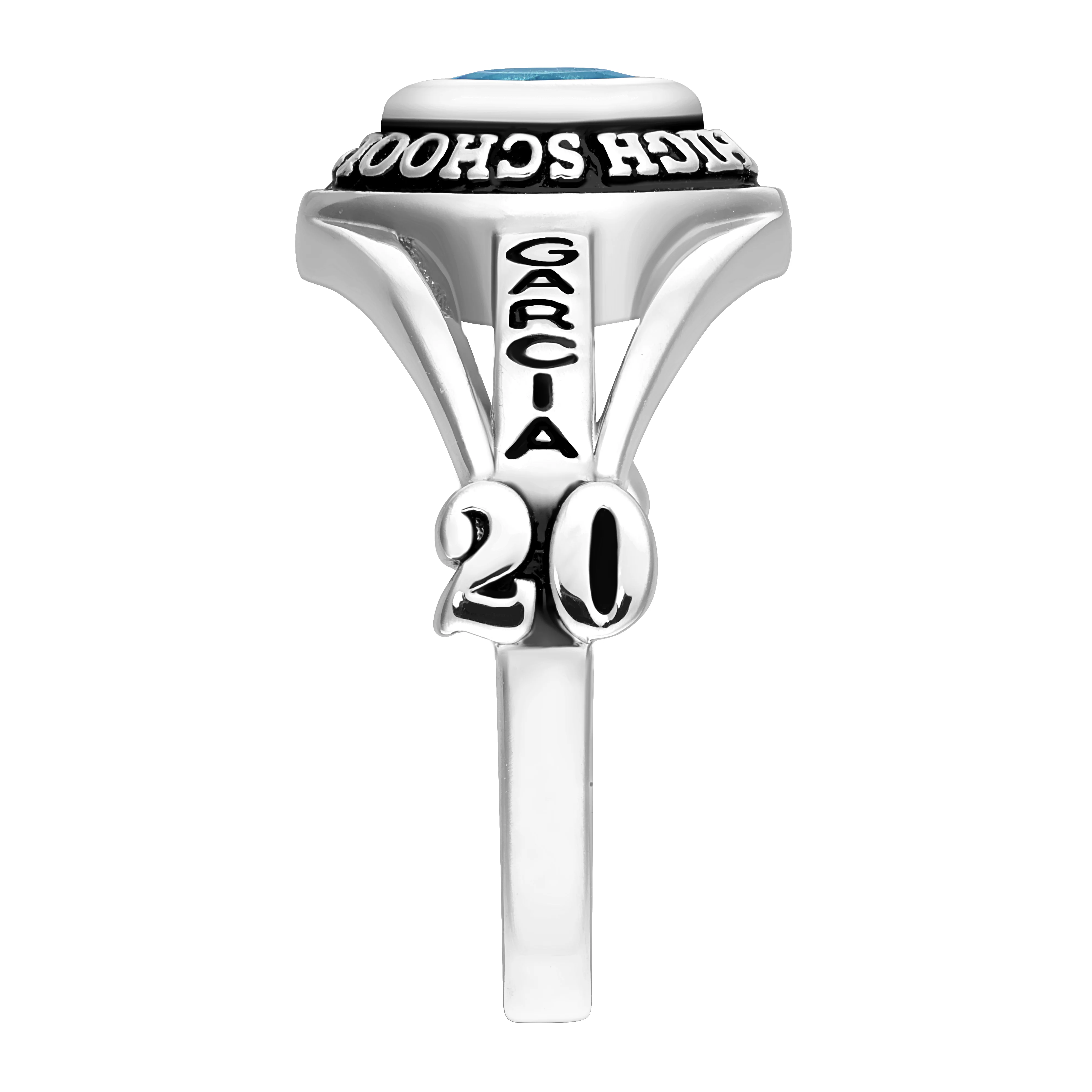 Sterling Silver Traditional Marquise Ladies Class Ring - Image 4