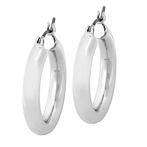 Sterling Silver Vertical Uppercase Name with Free Hoop Earrings - Image 3