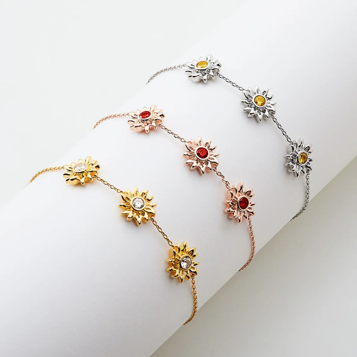Sunflower Birthstone Adjustable Bracelet