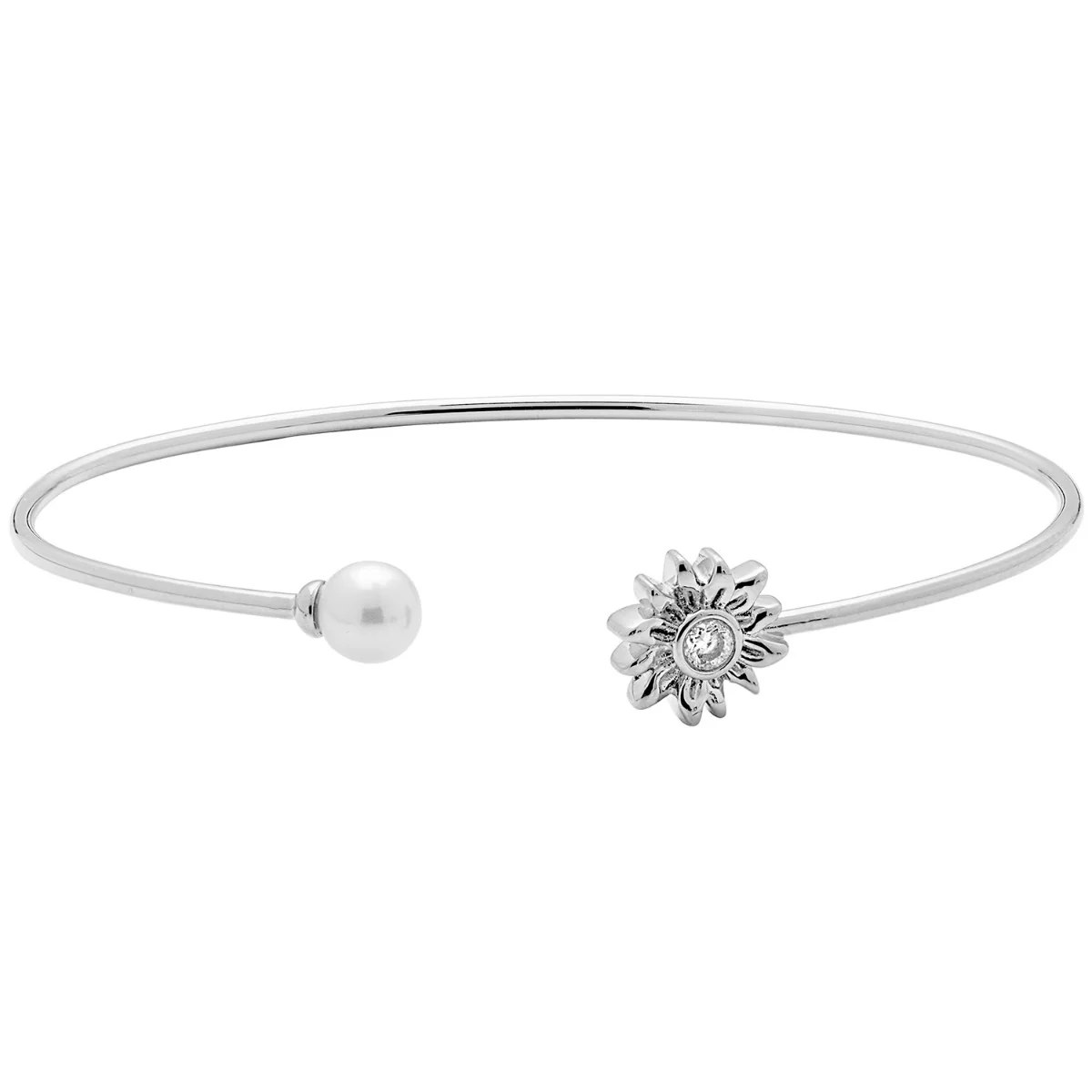 Sunflower Birthstone with Pearl Flexible Bracelet - Image 2
