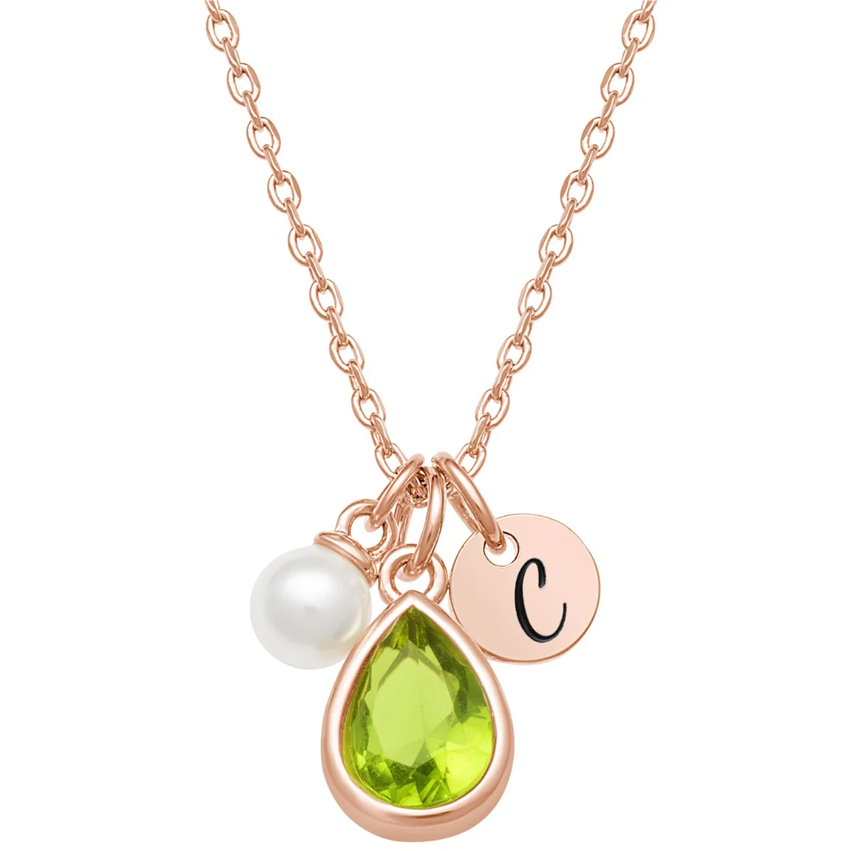 Pearl Teardrop Birthstone Necklace - Image 4