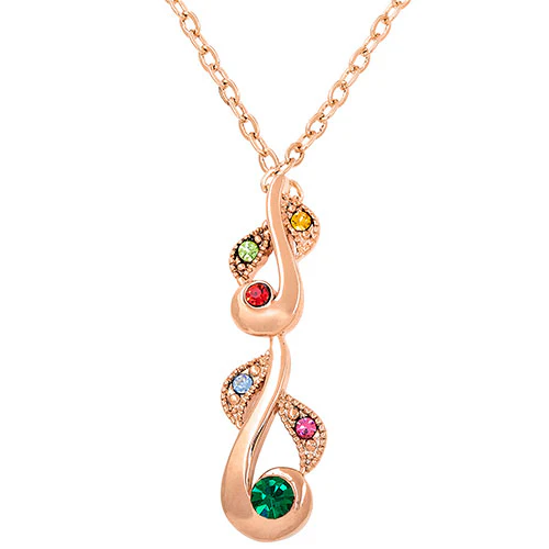 Swirl Birthstone Necklace - Image 6