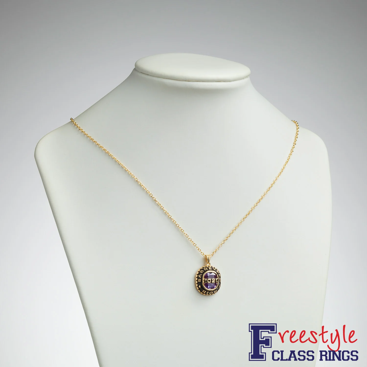 Women's Gold CELEBRIUM Top Bridge Cushion Cut Birthstone Graduation Pendant - Image 3