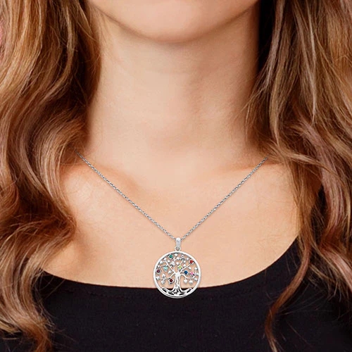 Tree of Life with Birthstone Necklace - Image 3