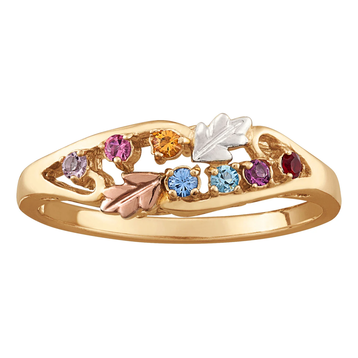 Tri-Color Birthstone Ring