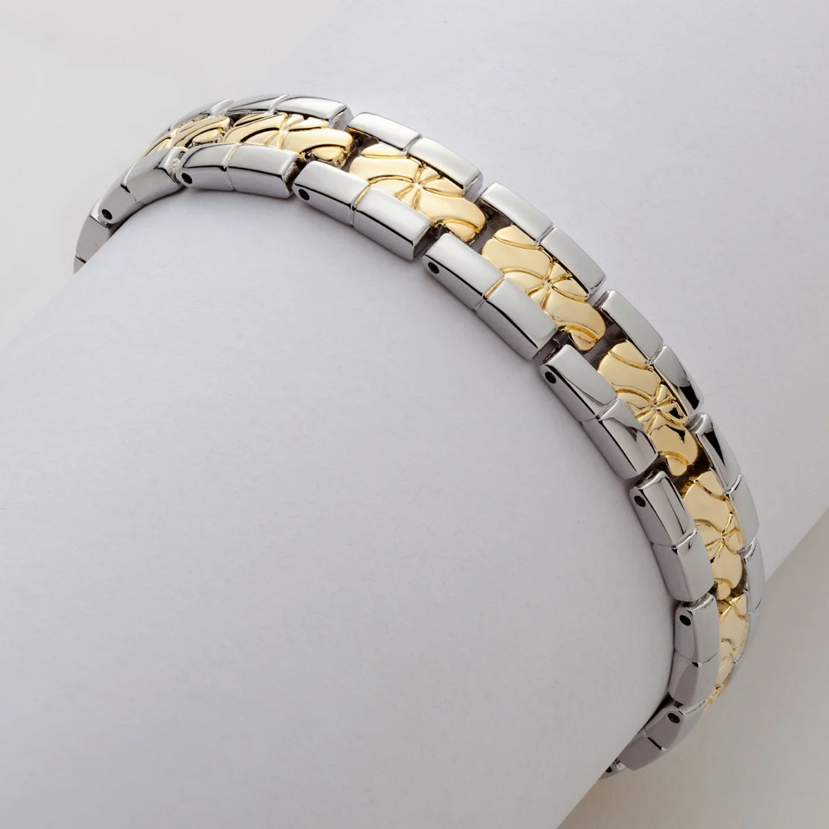 Two Tone Magnetic Bracelet 7in - Image 2