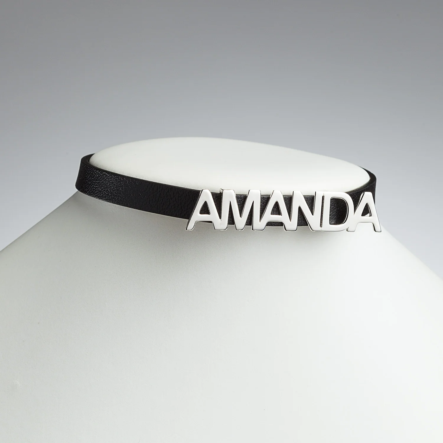 Uppercase Name Leather Wrap Bracelet and Choker - Image 4