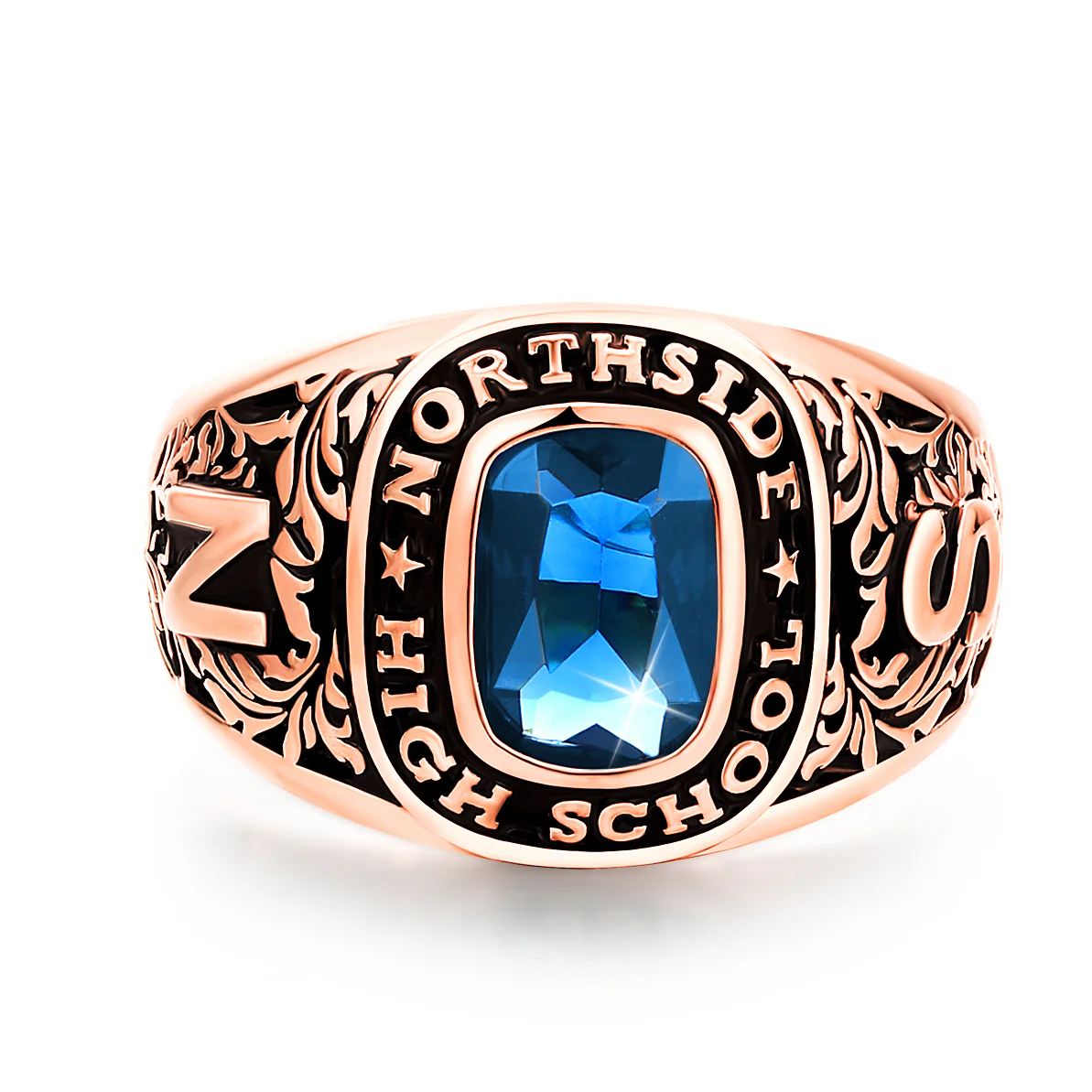 Women's  14K Rose Gold Plated CELEBRIUM Large Traditional Class Ring - Image 2