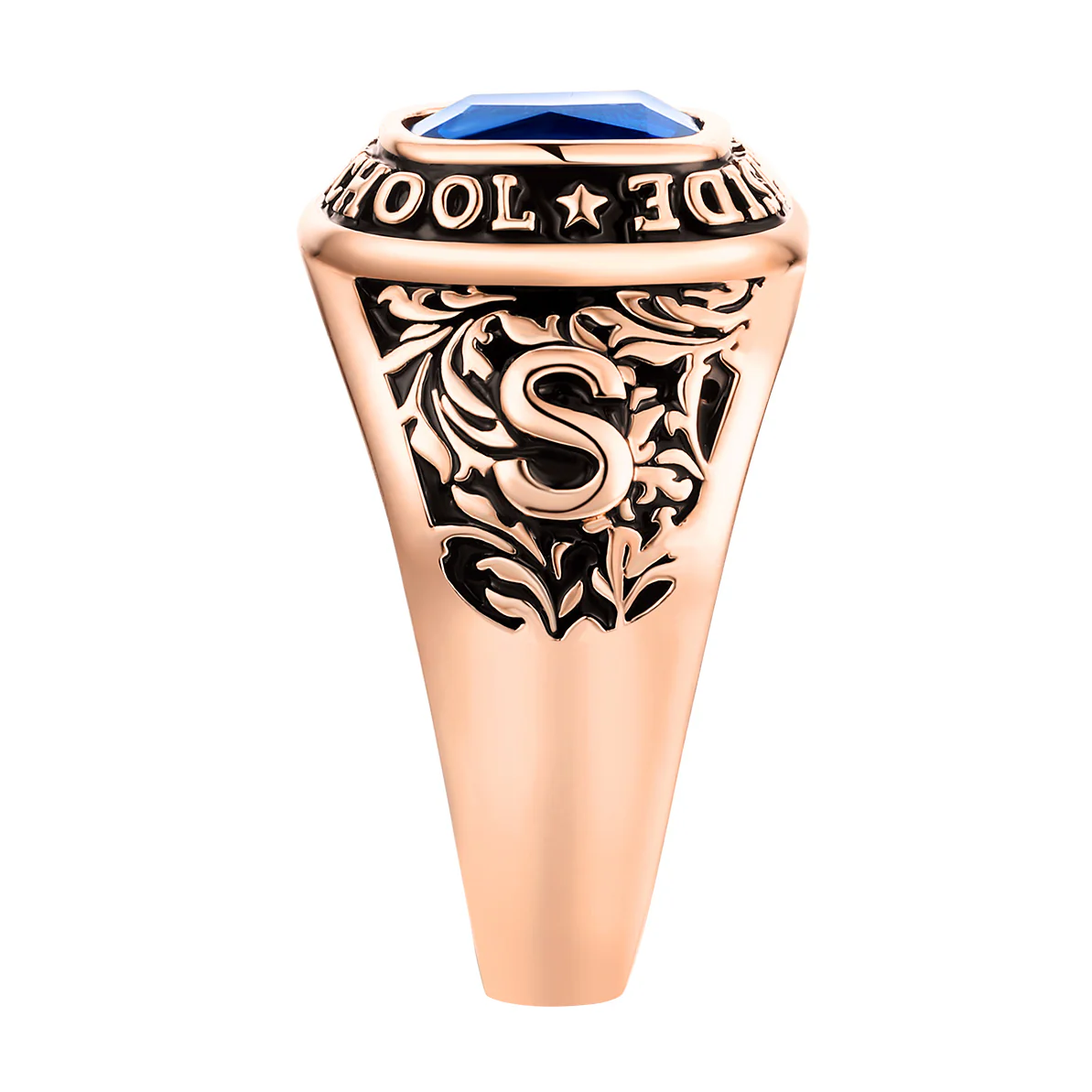 Women's  14K Rose Gold Plated CELEBRIUM Large Traditional Class Ring - Image 4