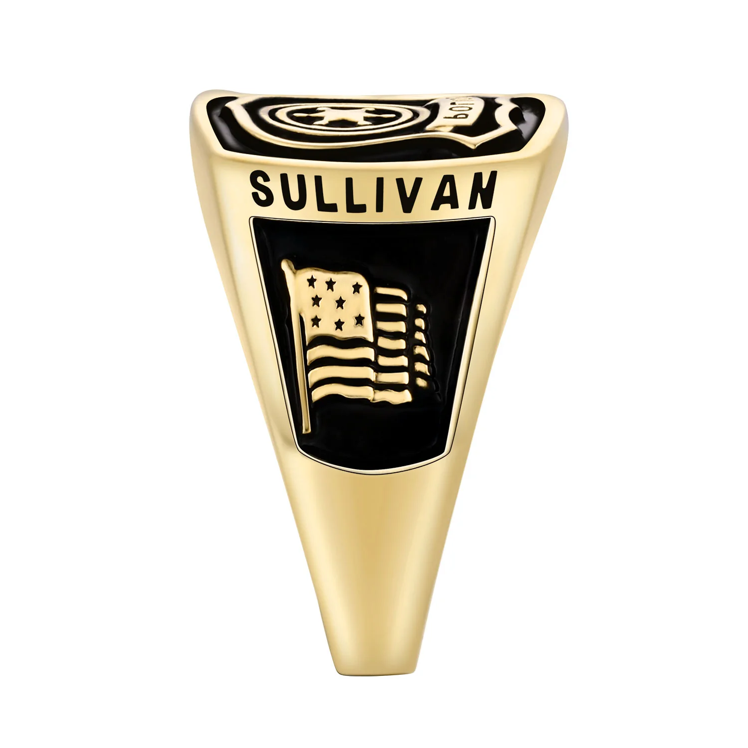 Women's Gold Celebrium Police First Responder Ring - Image 4