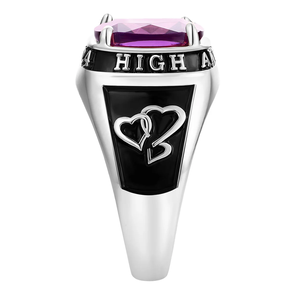 Women's Traditional Prong station Birthstone Class Ring - Image 4