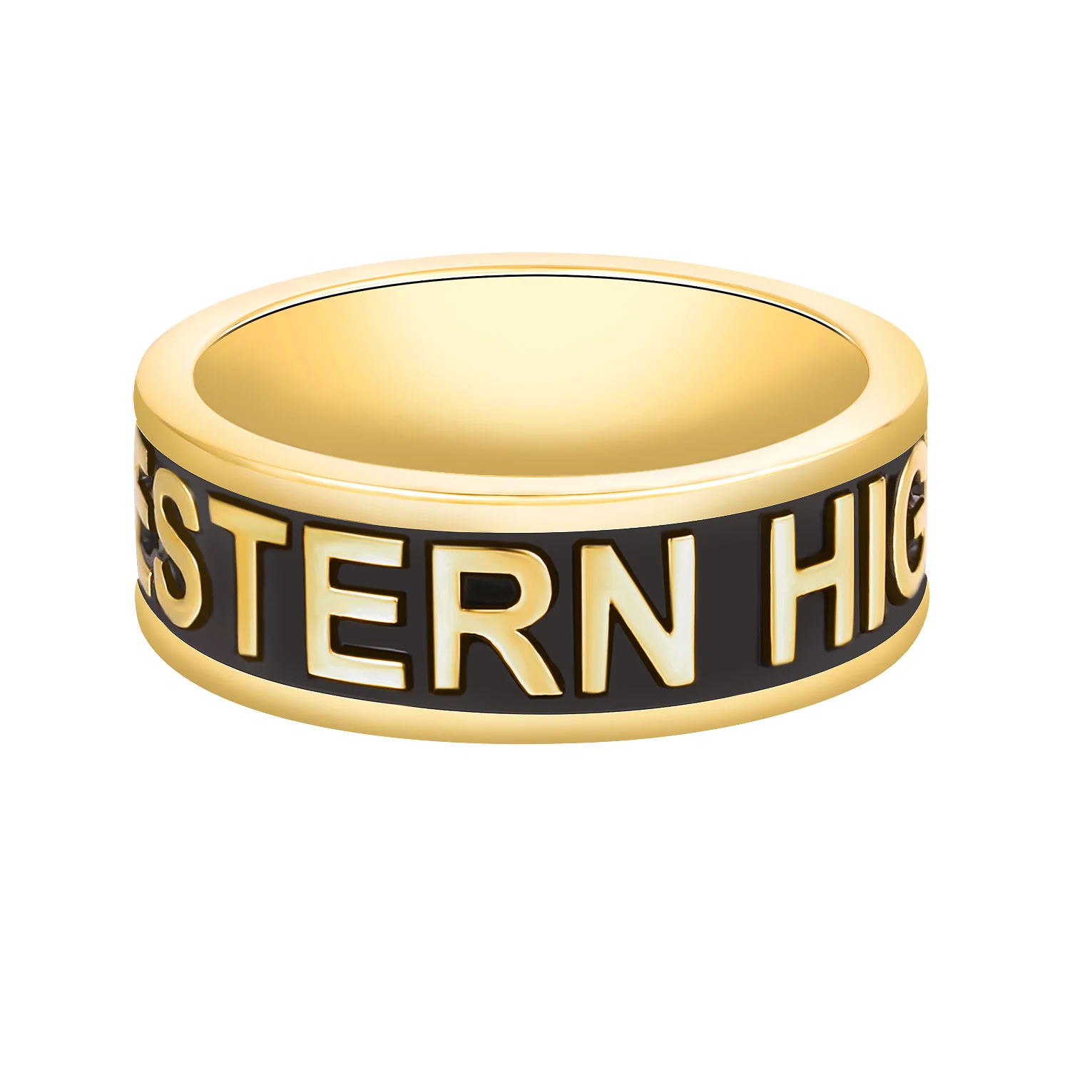 Women's 14K Gold over Sterling Silver Personalized Class-Graduation Band Ring - Image 3