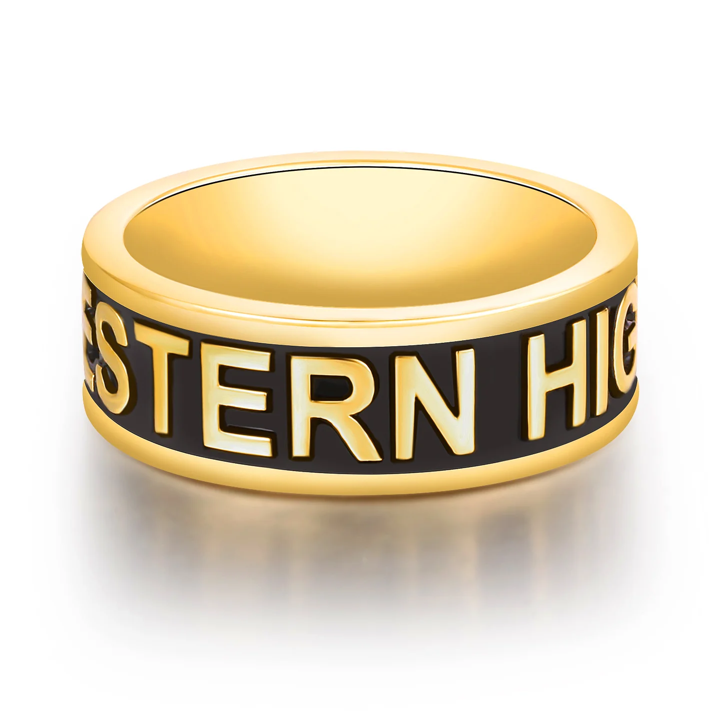 Women's 14K Gold Plated Personalized Class-Graduation Band Ring - Image 3