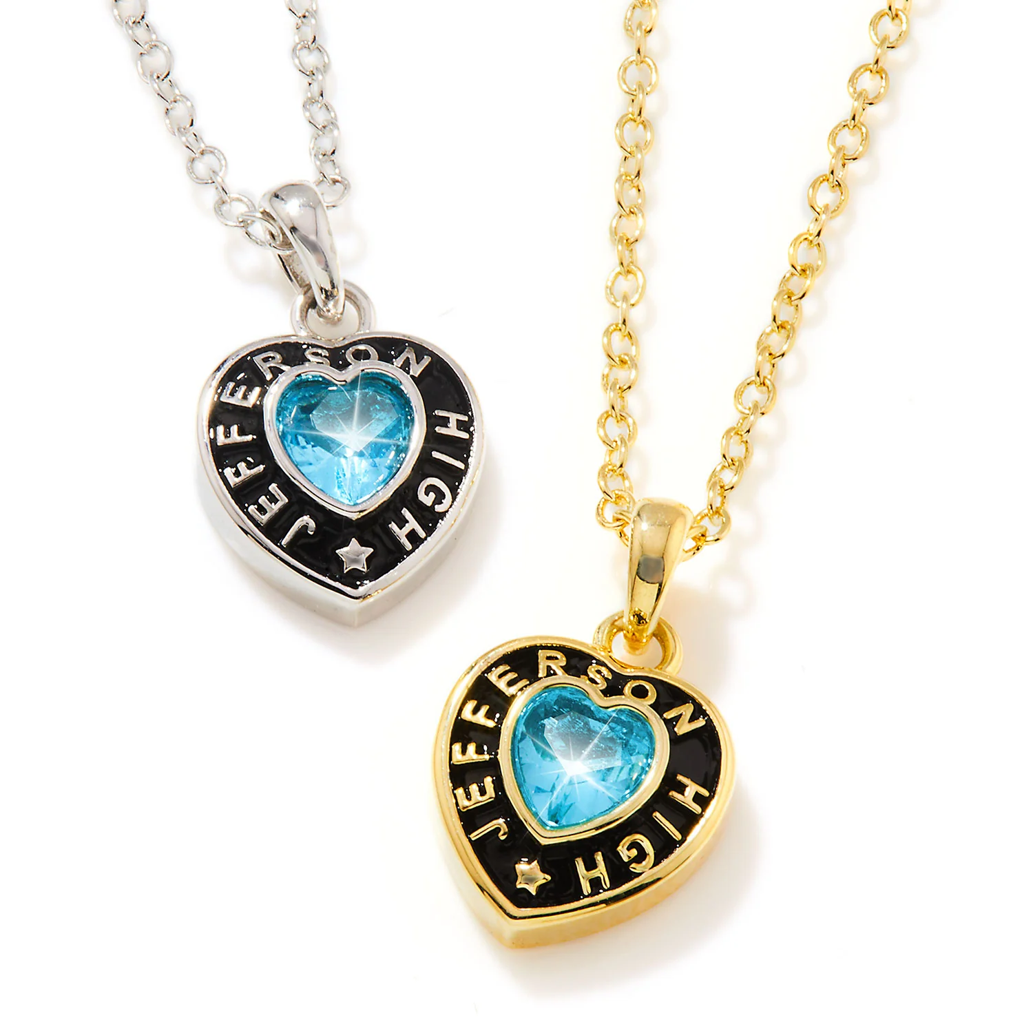 Women's Gold CELEBRIUM Heart Birthstone Personalized Graduation/ Class Necklace - Image 2