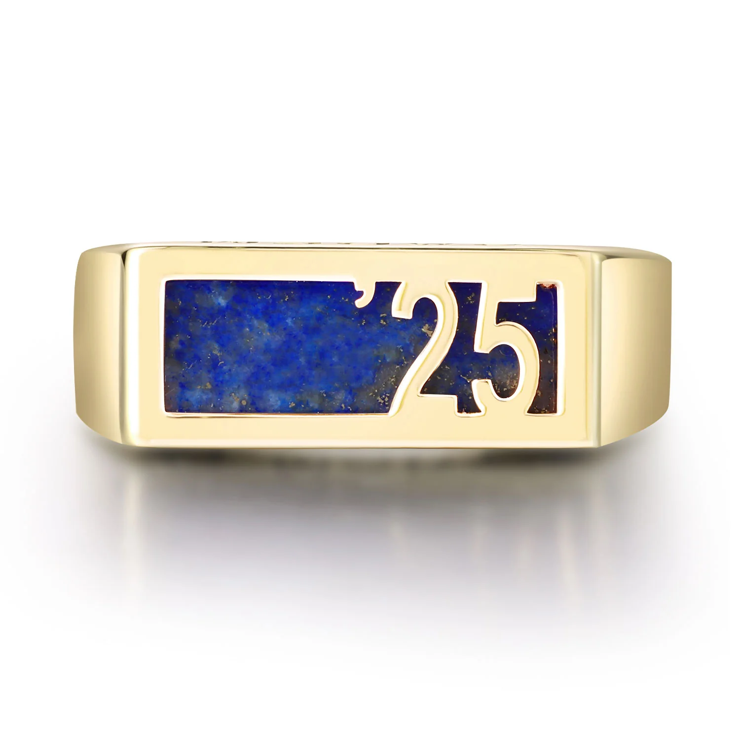 Women's Yellow Celebrium Contemporary Graduation Year Signet Class Ring - Image 3