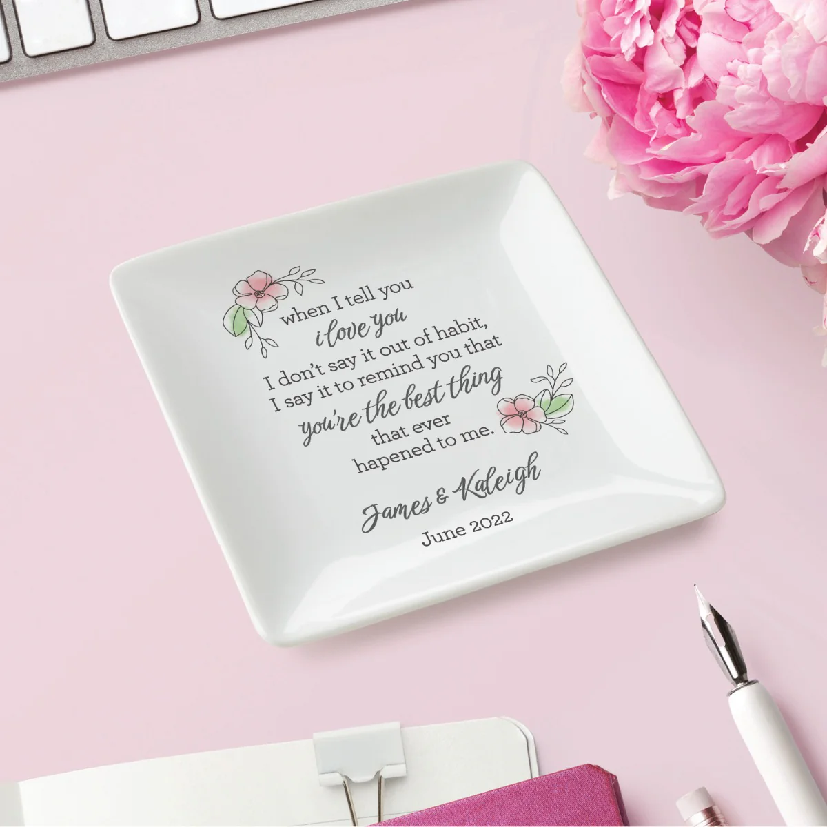 You're The Best Thing That Ever Happened Square Trinket Dish