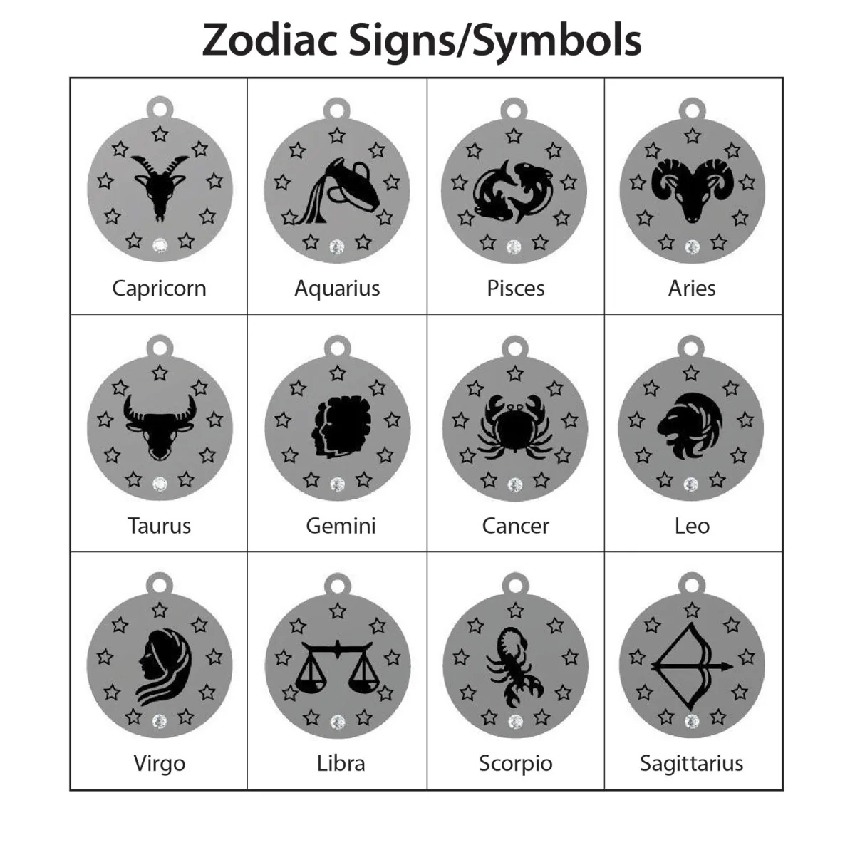 Zodiac Animal and Birthstone Disc Necklace - Image 9