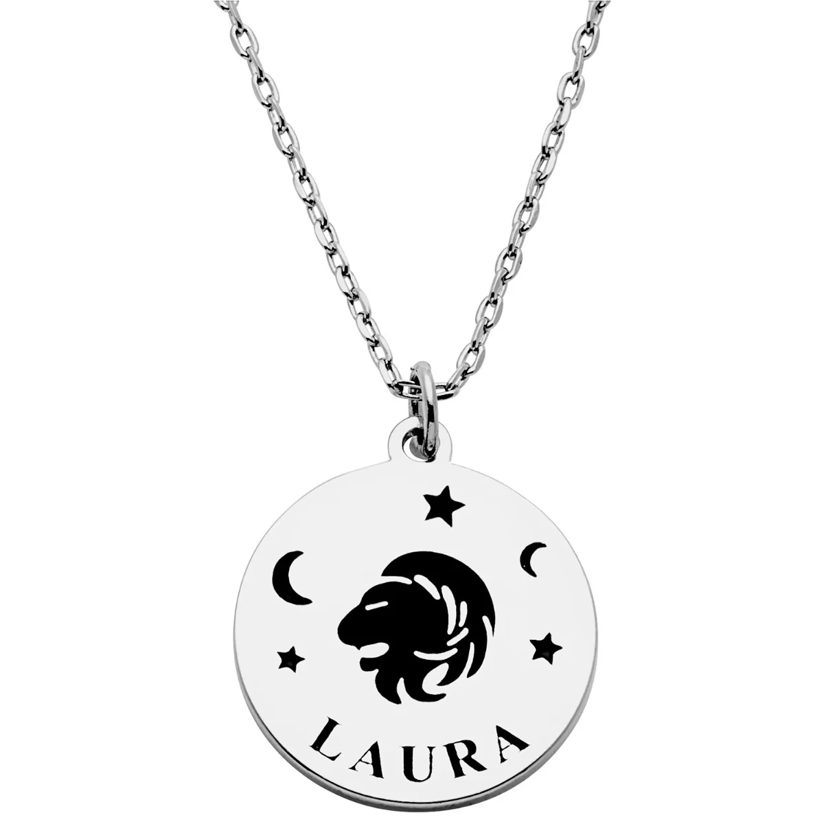 Zodiac Animal and Name Disc Necklace - Image 2