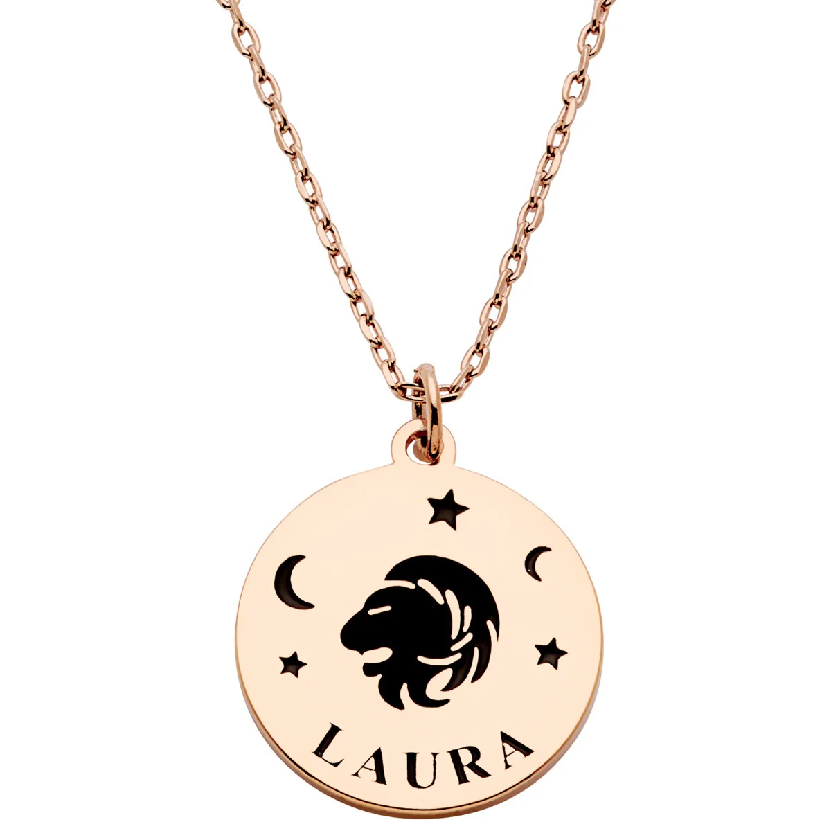 Zodiac Animal and Name Disc Necklace - Image 6